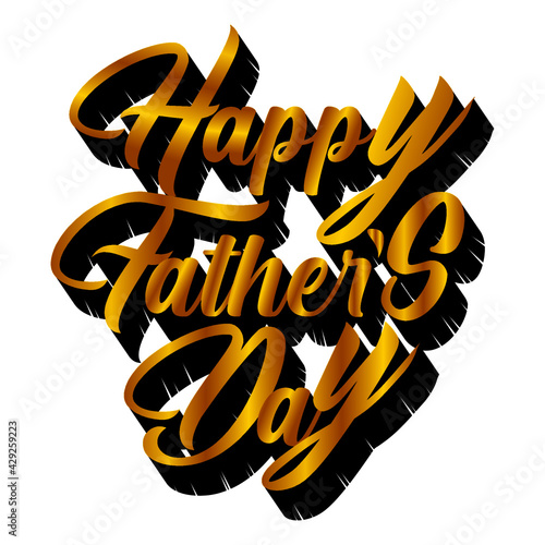 
happy father's day, 3d golden letter happy dad letter