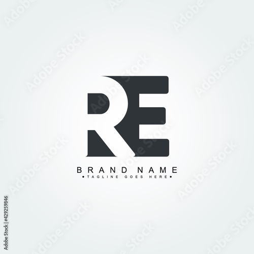 Initial Letter RE Logo - Simple Business Logo photo