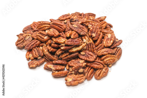 Wallpaper Mural Pecan-nut isolated on white background. Top view. Torontodigital.ca