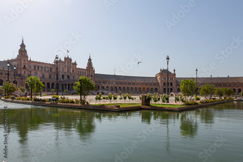 Panoramic view of the Plaza de Seville, Andalusia, Spain