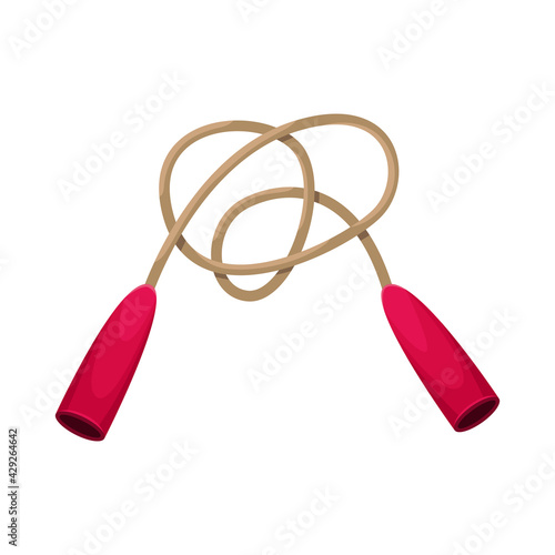 Vector illustration of a jump rope. Sports equipment.