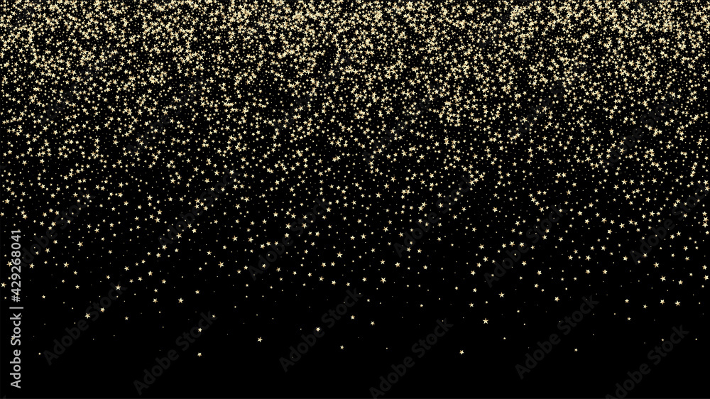 Gold, Silver VIP Falling Stars Confetti. Rich Gold, Silver VIP Falling Stars Confetti. Rich