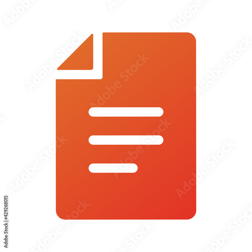 書類 契約書 ご契約 申請書のアイコンイラスト グラデーション塗りバージョン Stock 벡터 Adobe Stock
