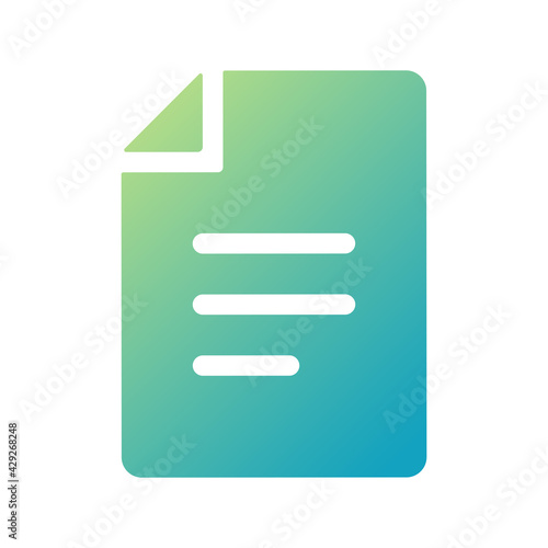 書類、契約書、ご契約、申請書のアイコンイラスト （グラデーション塗りバージョン） © tuu_stock