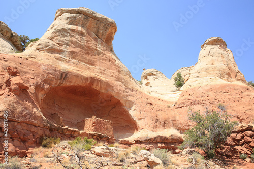 Indian cliff dwellings in Canyons of the Ancients National Monument, Colorado, USA