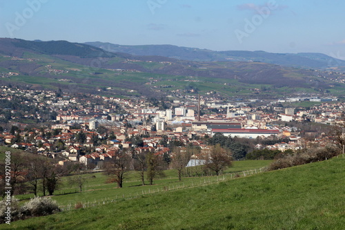 Canvas Print Vue de Saint Etienne