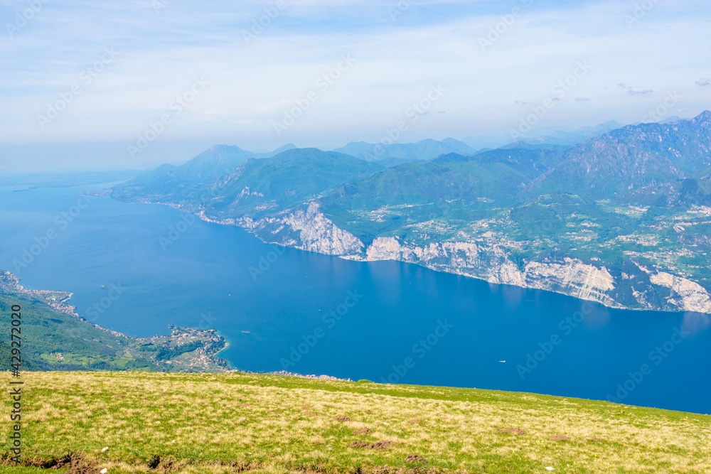 Fragment of a nice mountain view from the trail at Monte Baldo in Italy. Fragment of a nice mountain view from the trail at Monte Baldo in Italy.