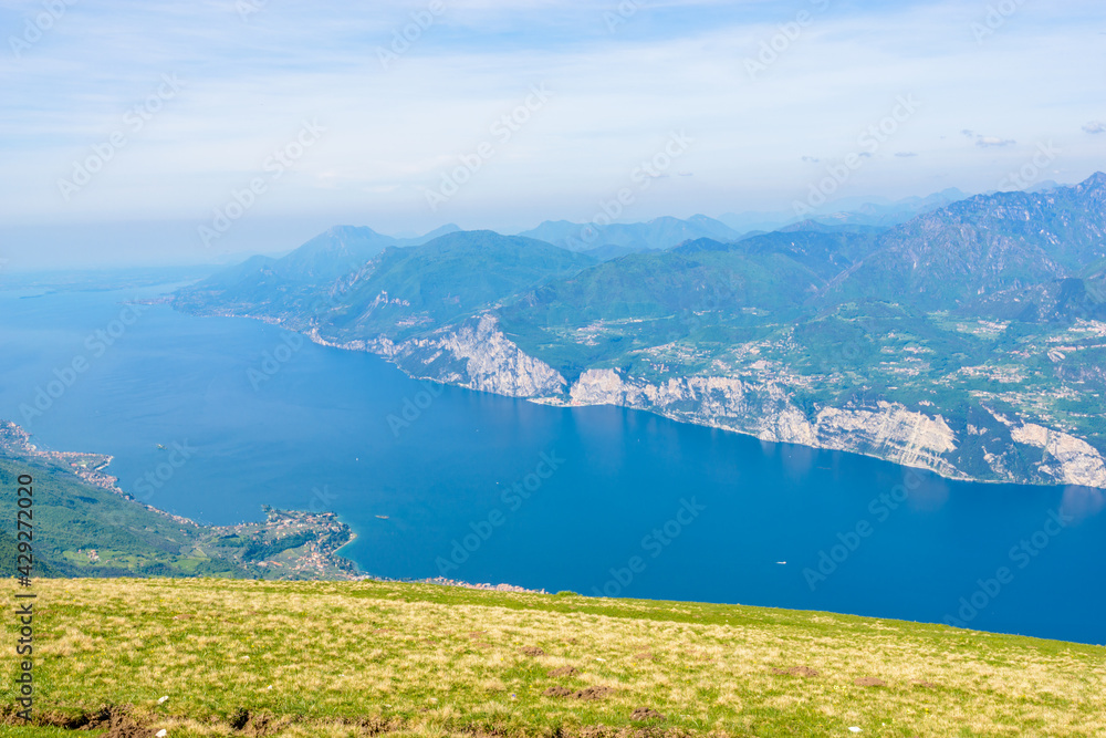 Fragment of a nice mountain view from the trail at Monte Baldo in Italy.