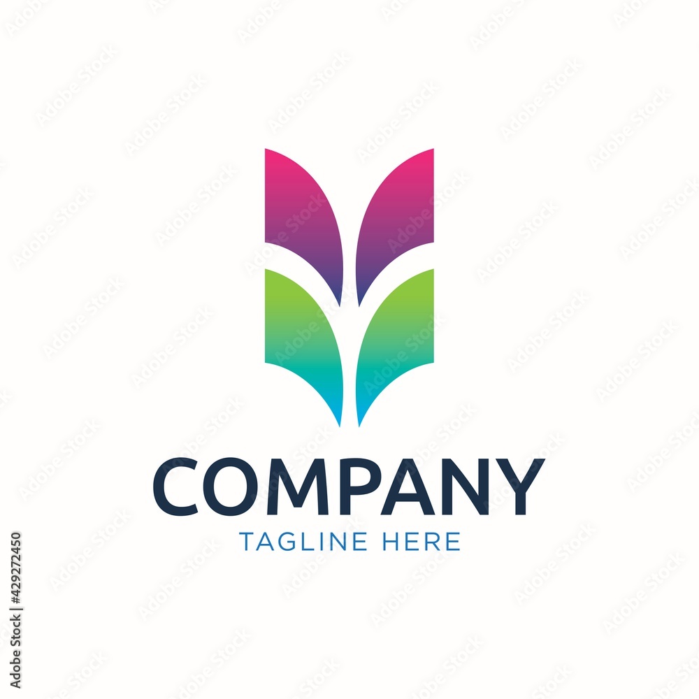 Plumage abstract logo design Plumage abstract logo design