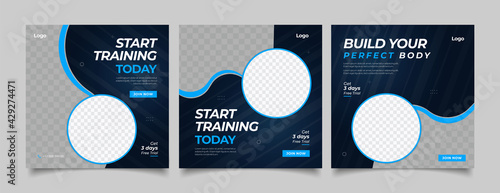 Gym Fitness social media post template