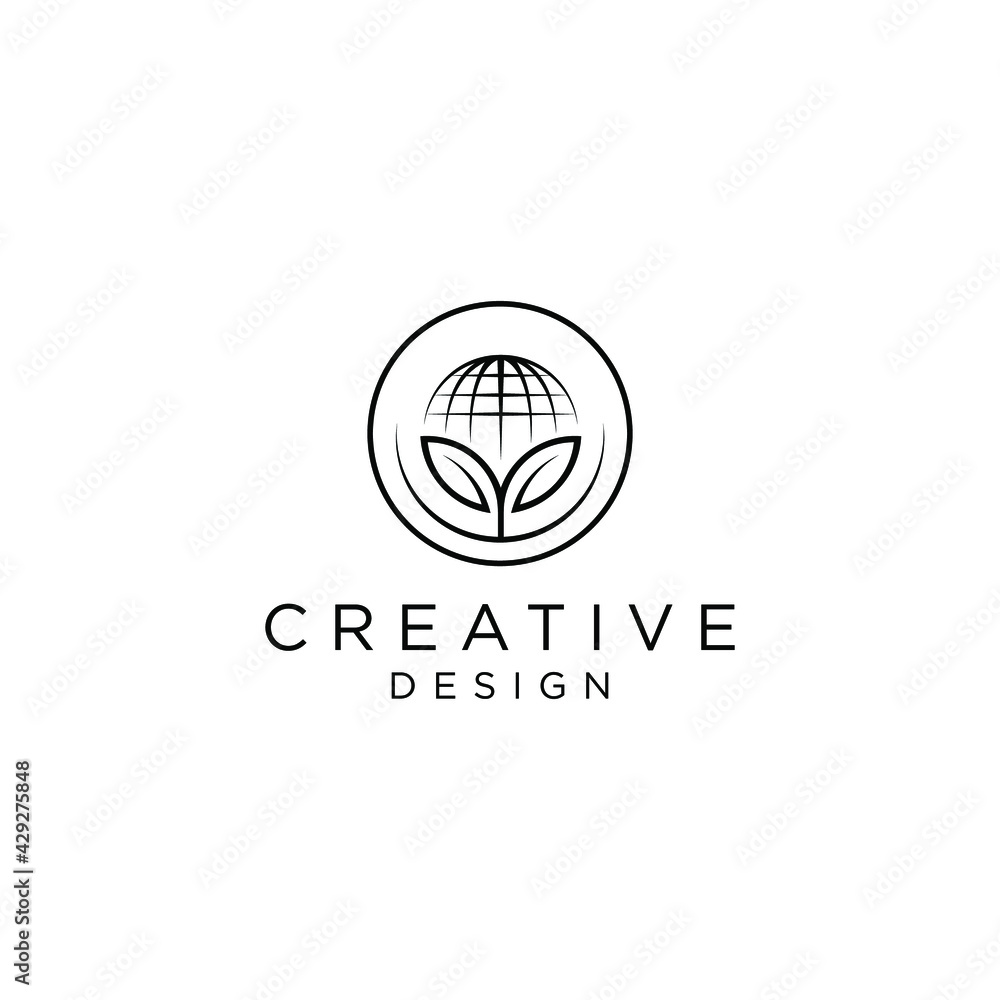 natural global design vector logo natural global design vector logo