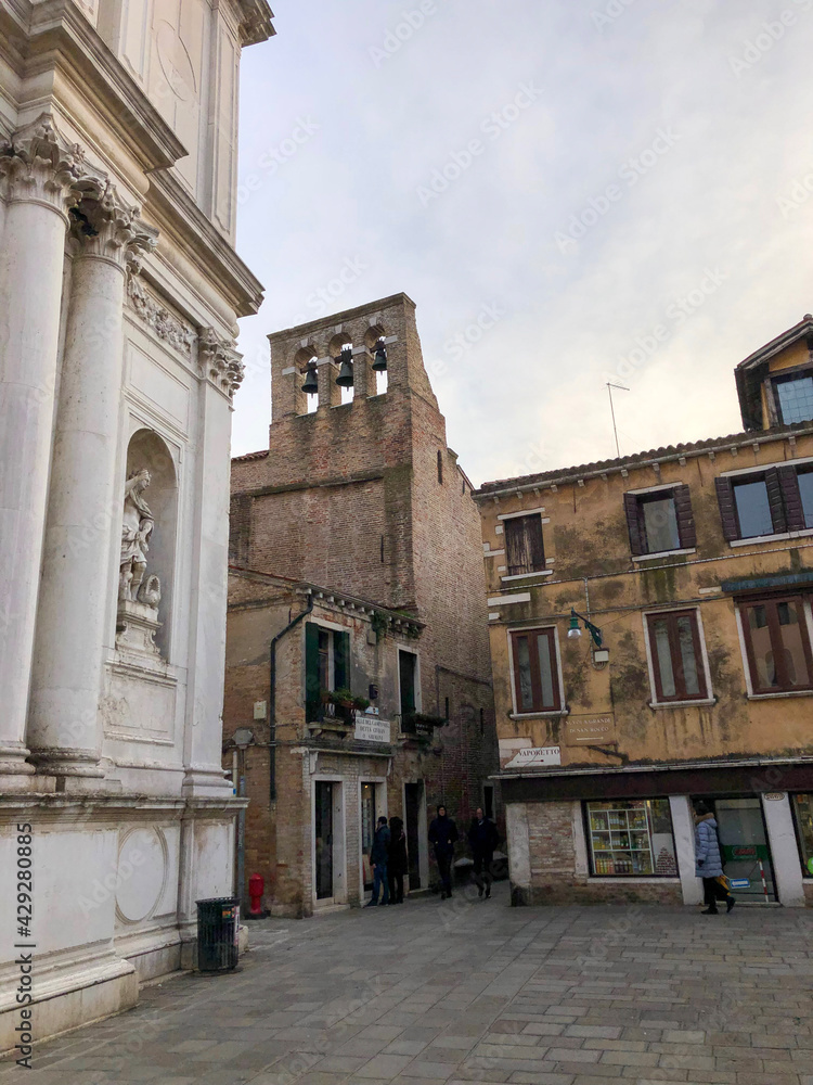 Fototapeta premium Venice Square Stone Facade