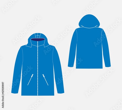 Men's sports jacket template. Vector illustration.