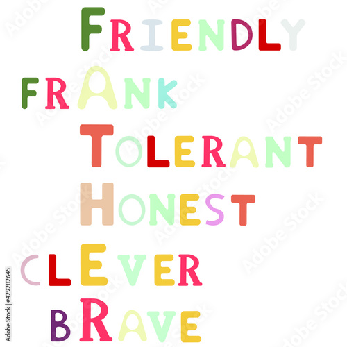 Cute and motivation quote. Colorful letters.