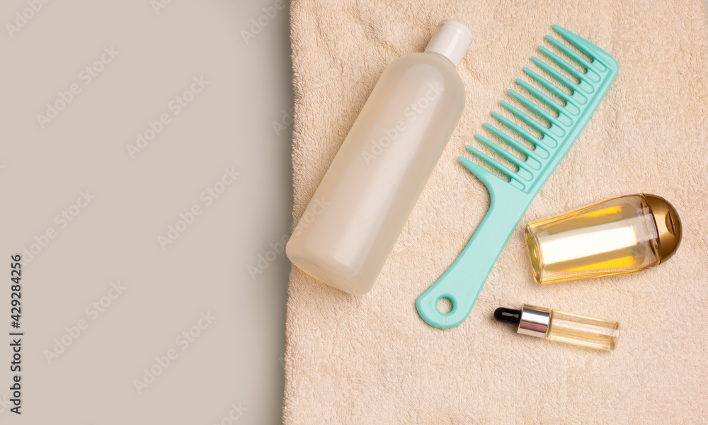 Hair shampoo, comb and revitalizing serum