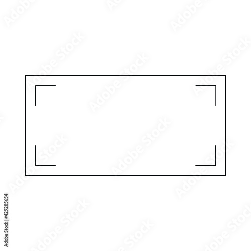 Conventional designation of non-mechanical equipment (stationary kitchen rack), consisting of a rectangle and black lines on a white background
