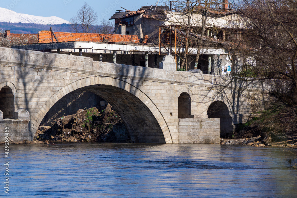 Kadin bridge over the Struma River at Nevestino, Bulgaria Kadin bridge over the Struma River at Nevestino, Bulgaria
