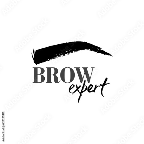 Black and white logo for an expert eyebrow.