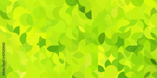 Colorful bright geometric pattern in green colors