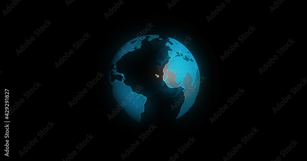 Global Communication Concept, The Earth Rotating With Node And Line connection. Futuristic And Technology Concepts. The Blue Marble. Earth Rotating Animation Social Future Technology Abstract. Global Communication Concept, The Earth Rotating With Node And Line connection. Futuristic And Technology Concepts. The Blue Marble. Earth Rotating Animation Social Future Technology Abstract.