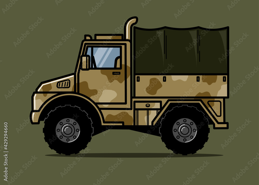 Vector illustration of a generic military vehicle. Vector illustration of a generic military vehicle.