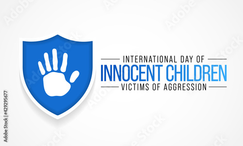 Vector illustration on the theme of International day of Innocent Children victims of aggression observed every year on June 4th across the globe. © Waseem Ali Khan