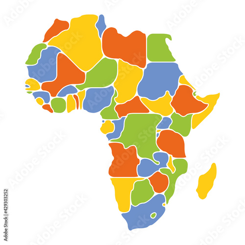 Smooth map of Africa continent
