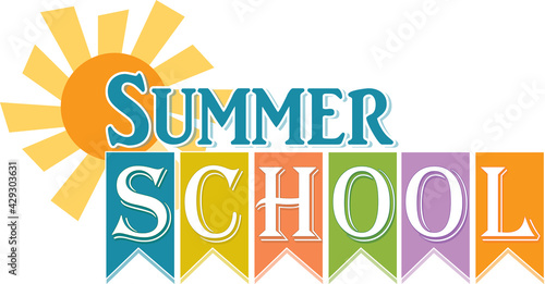 Summer School Logo with Sun