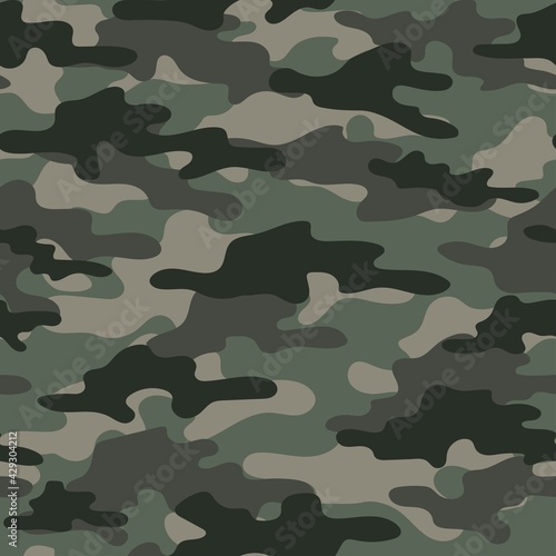 military camouflage. vector green seamless print. army camouflage for clothing or printing