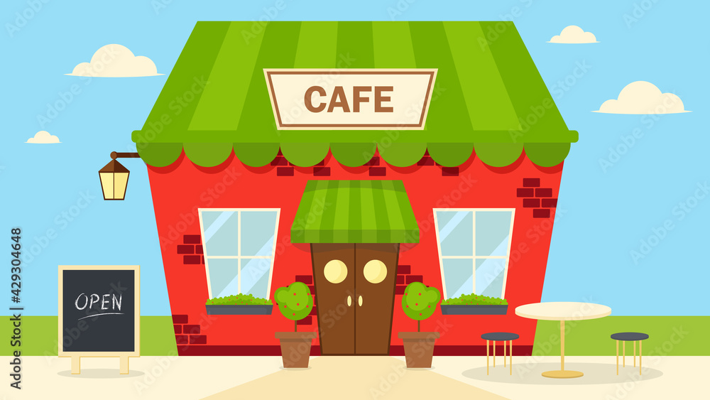 cafe opening after lockdown illustration