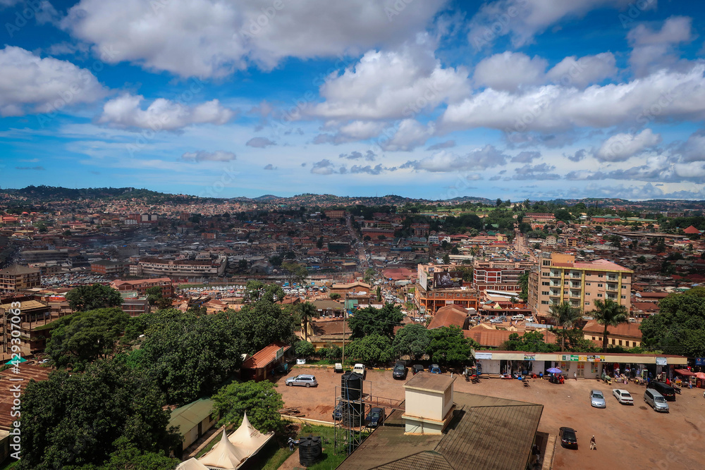 Panoramic view of Kampala from minaret of National Mosque, Uganda