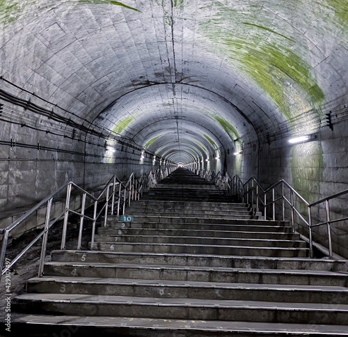 もぐら駅の階段