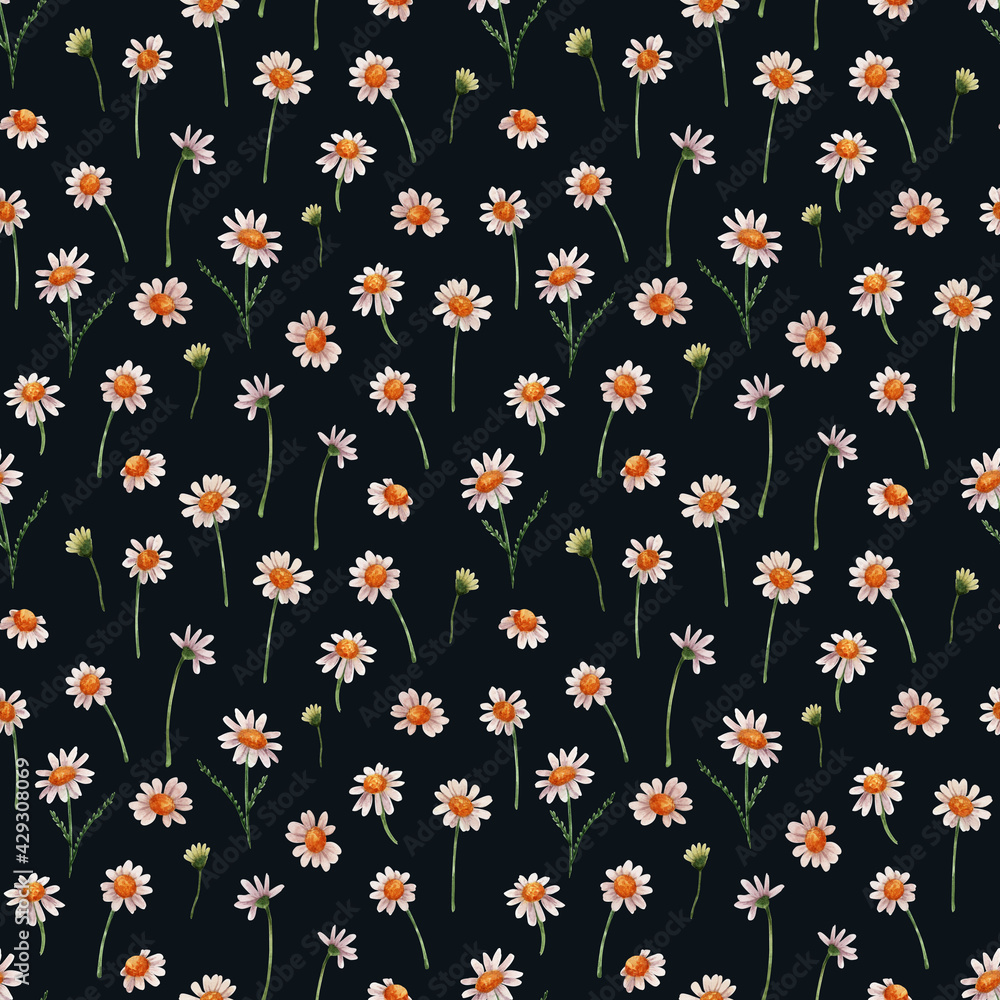 chamomile pattern seamless