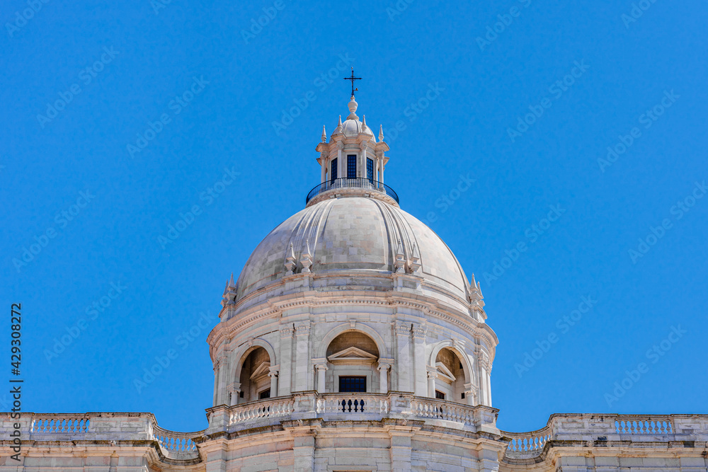 Dome of the national Pantheon, the The Church of Saint Engracia in the Alfama neighborhood of Lisbon, Portugal