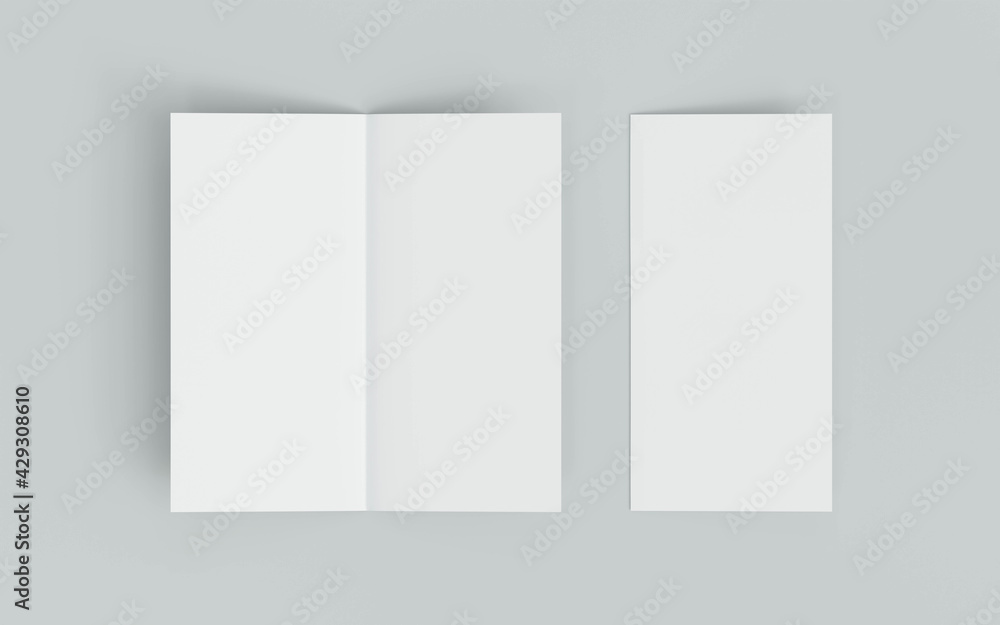 blank white empty flyer mock up brochure template 3d render illustration blank white empty flyer mock up brochure template 3d render illustration