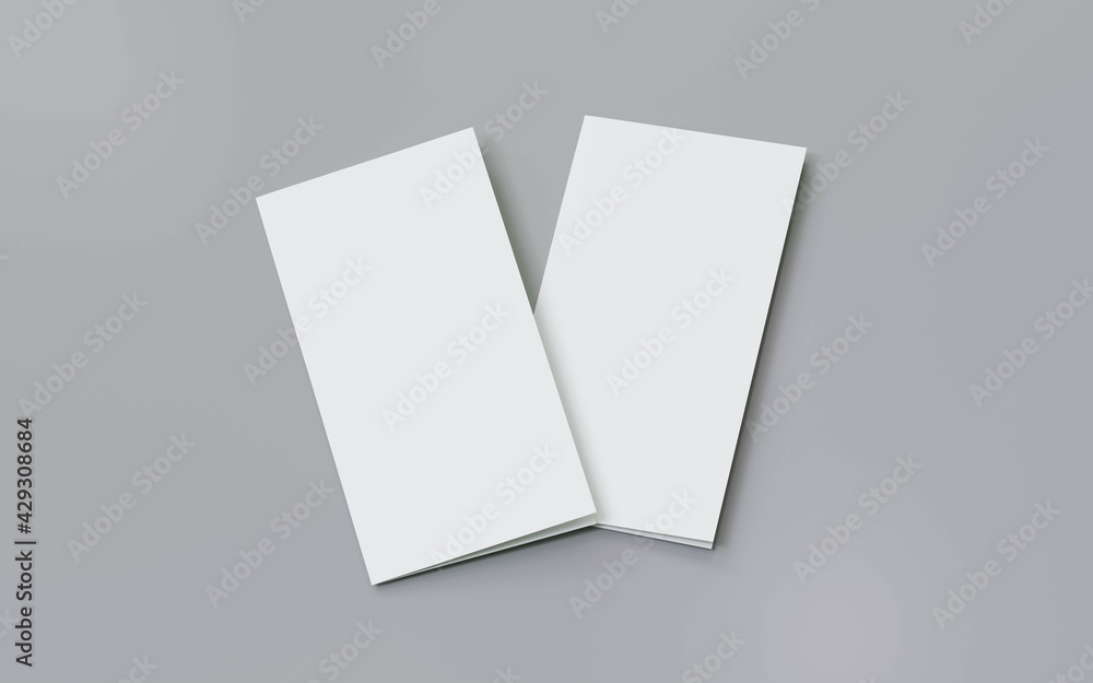 mockup with two folded blank empty flyers brochure template 3d render illustration mockup with two folded blank empty flyers brochure template 3d render illustration