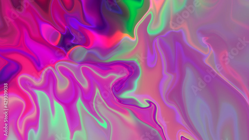 Abstract neon multicolored liquid background