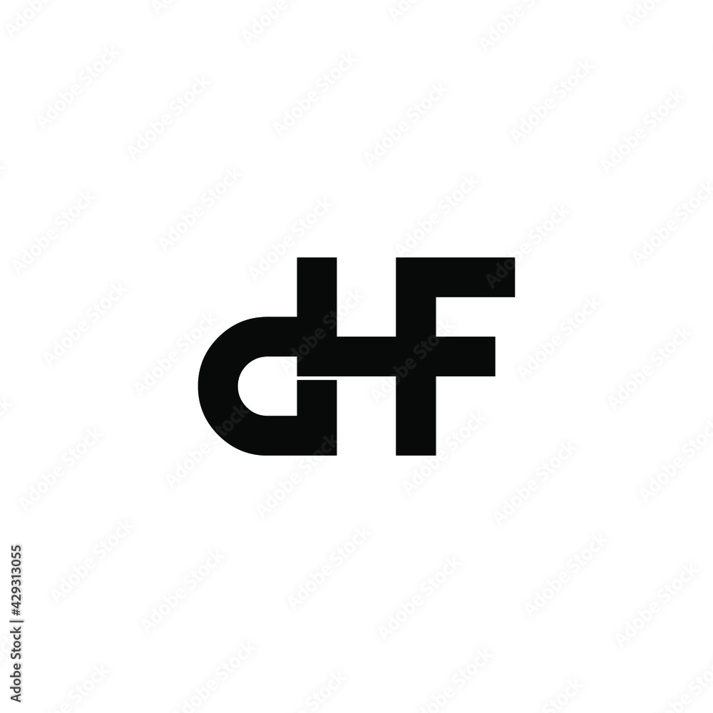 Obraz premium dhf letter original monogram logo design