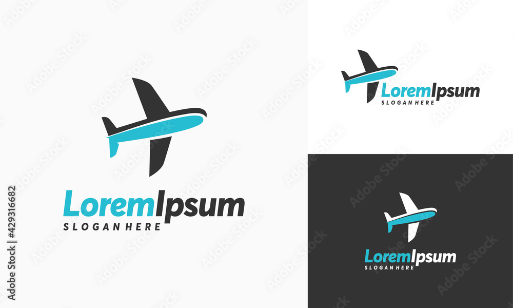 Simple Plane Travel logo designs template vector
