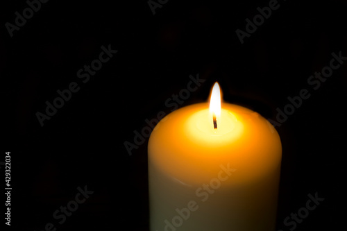 candles that are lit in the dark