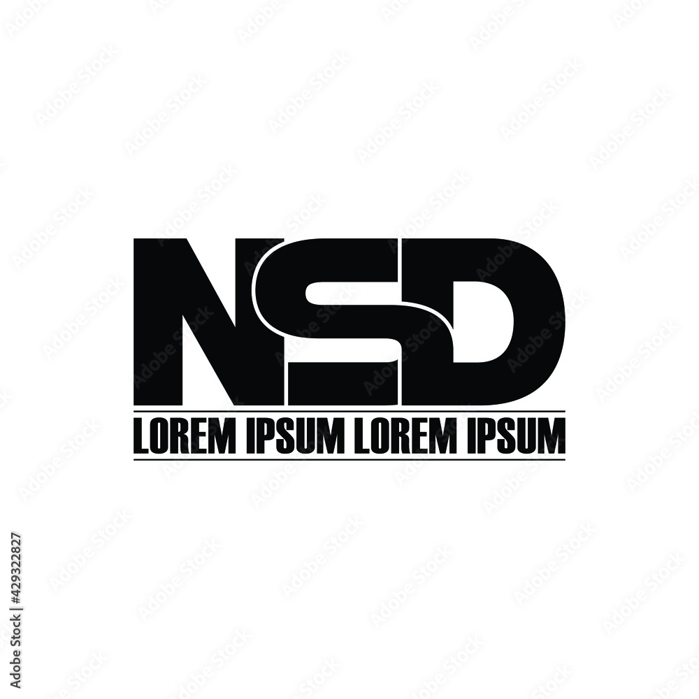 NSD letter monogram logo design vector NSD letter monogram logo design vector