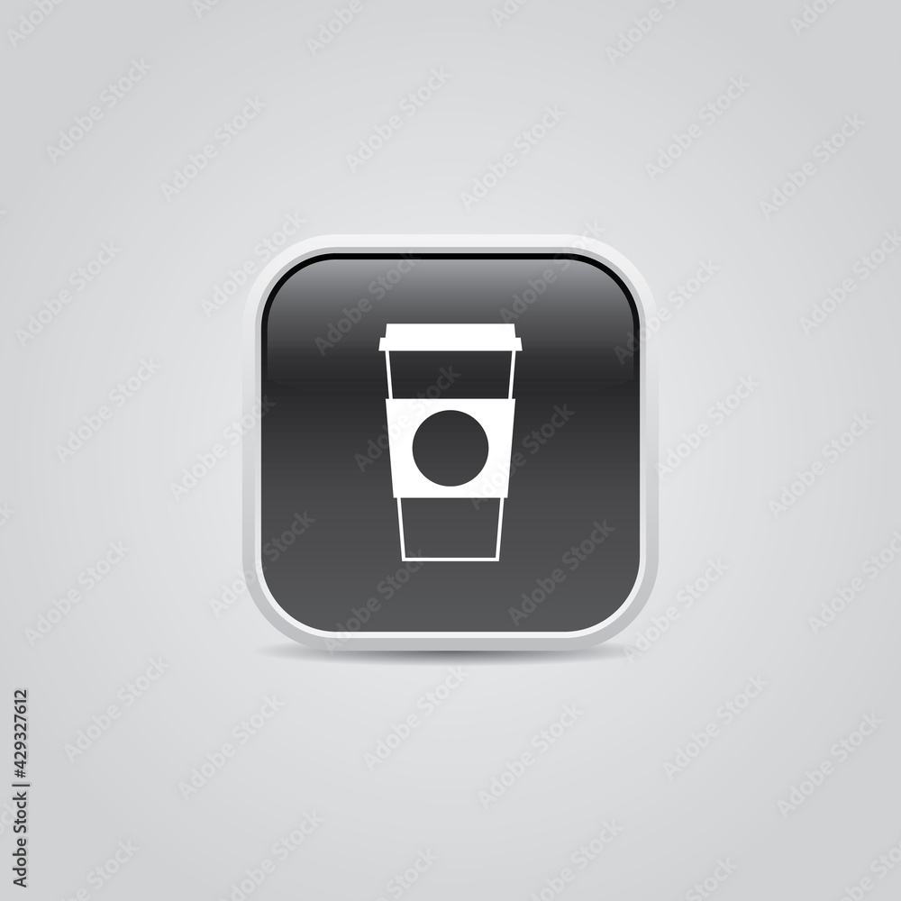 Simple Vector Black Coffee Cup Icon Simple Vector Black Coffee Cup Icon