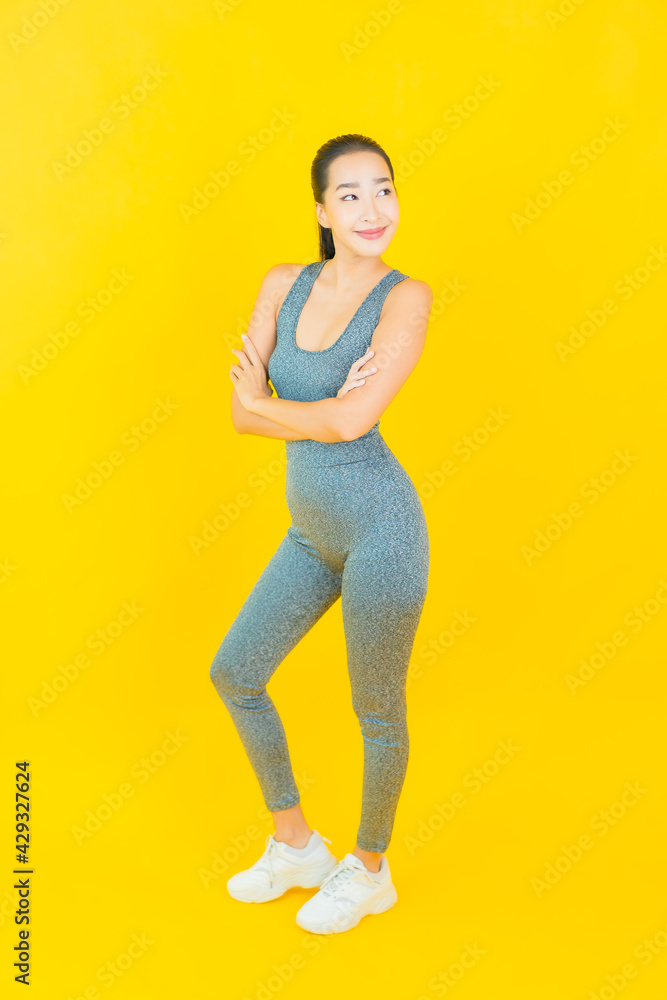 Portrait beautiful young asian woman with sportswear Portrait beautiful young asian woman with sportswear