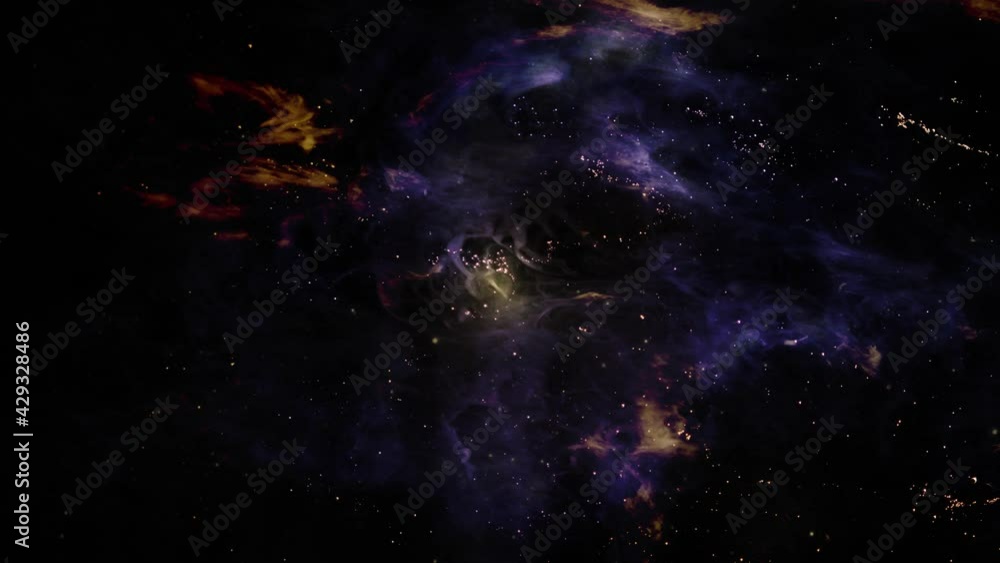 the surface of the dark nebula clouds in the star-filled universe. the surface of the dark nebula clouds in the star-filled universe.