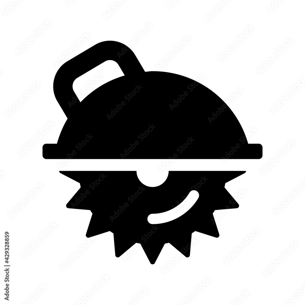 Fototapeta premium semicircle round shape wheel saw illustration. 