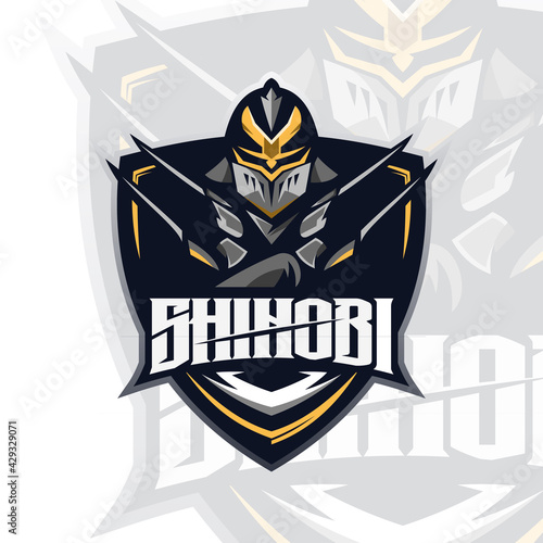 Assassin Shinobi illustration Sport and esport logo design, vector eps10, good to use as your team logo, usually used for team logos for tournaments, competitions, championships, T-shirts, etc.