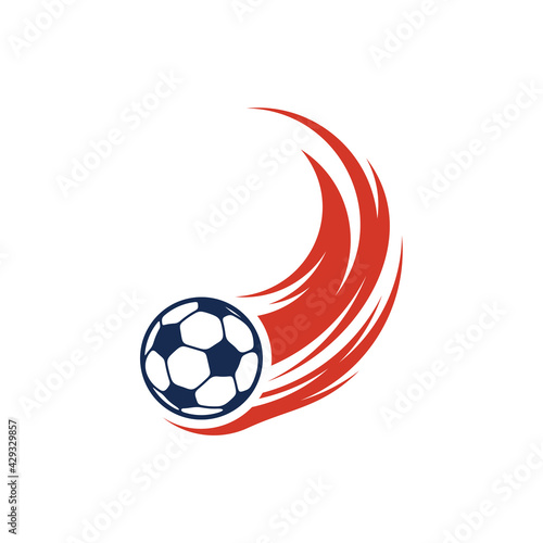 Soccer logo design vector illustration, Creative Football logo design concept template, symbols icons