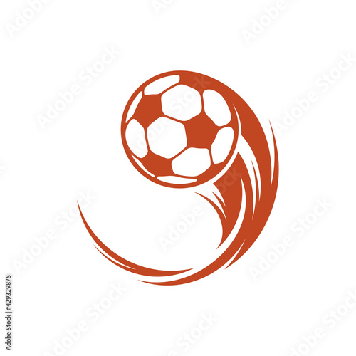 Soccer logo design vector illustration, Creative Football logo design concept template, symbols icons