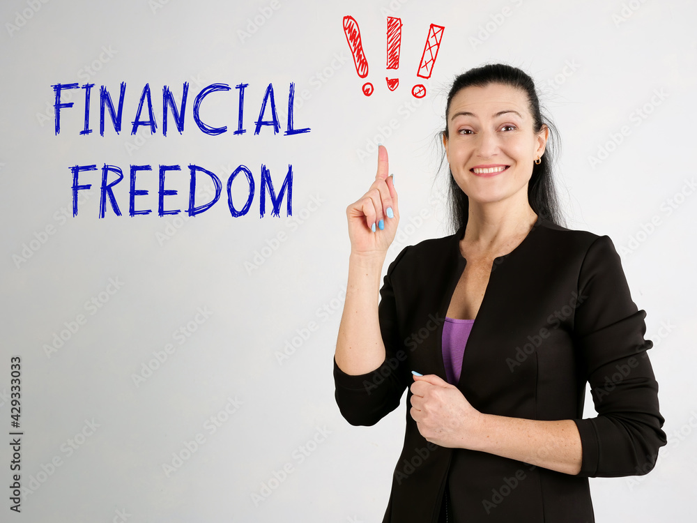 Conceptual photo about FINANCIAL FREEDOM exclamation marks with written text. Conceptual photo about FINANCIAL FREEDOM exclamation marks with written text.