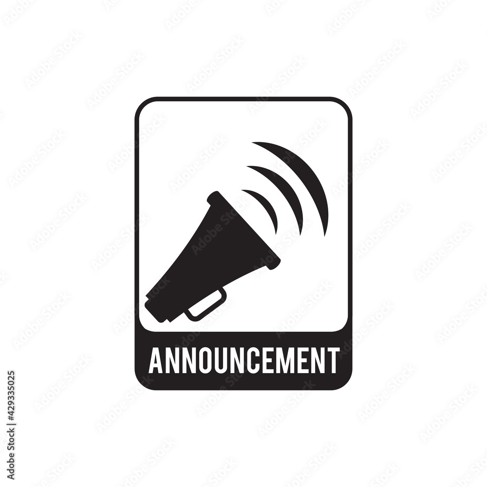 Announcement logo label design template Announcement logo label design template
